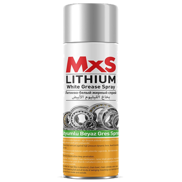 اسپری گریس لیتیوم سفید ام ایکس اس – MXS Lithium White Grease Spray حجم 400 میلی لیتر